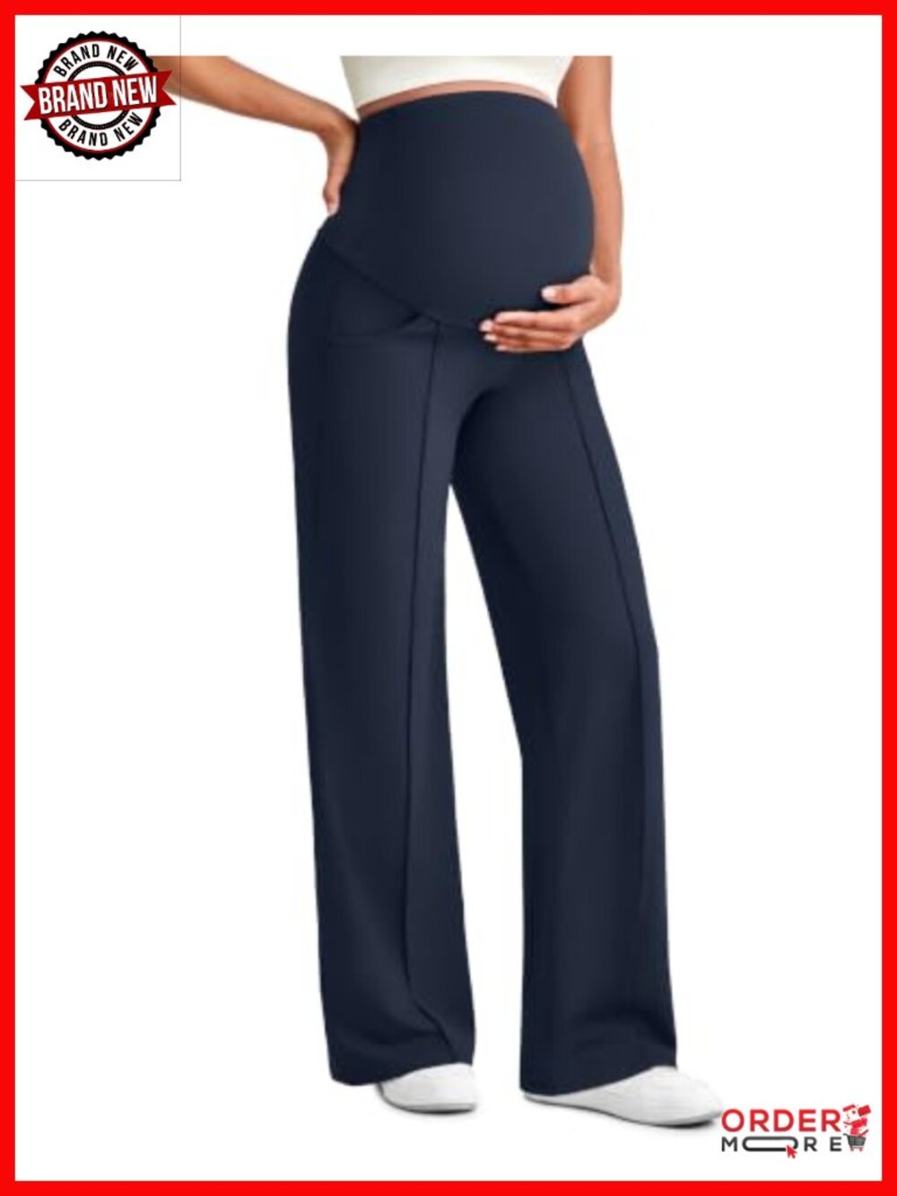 G4Free Maternity Dress Pants Pregnancy Slacks Stretch Yoga